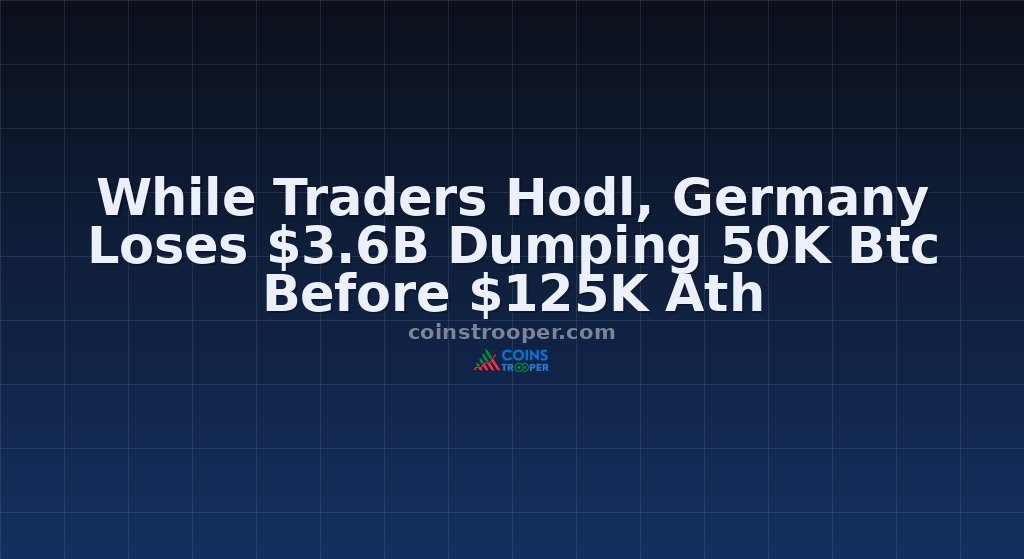 While Traders Hodl, Germany Loses $3.6B Dumping 50K Btc Before $125K Ath