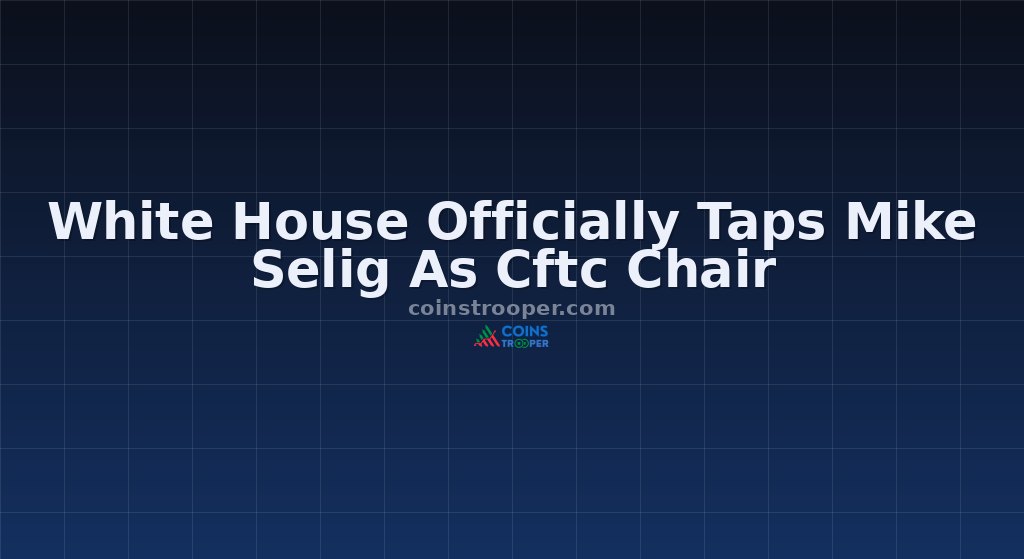 White House Officially Taps Mike Selig As Cftc Chair