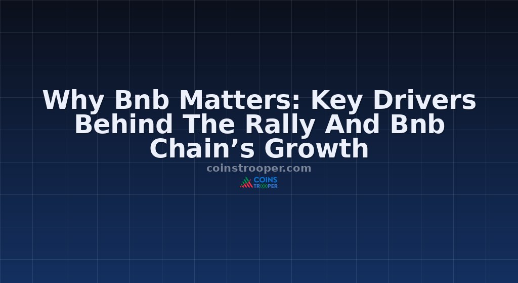 Why Bnb Matters: Key Drivers Behind The Rally And Bnb Chain’s Growth