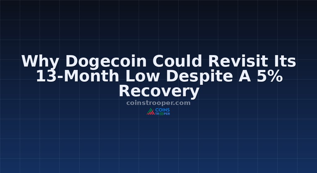 Why Dogecoin Could Revisit Its 13-Month Low Despite A 5% Recovery