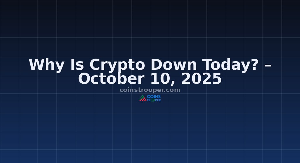 Why Is Crypto Down Today? – October 10, 2025