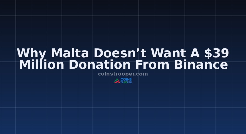 Why Malta Doesn’t Want A $39 Million Donation From Binance