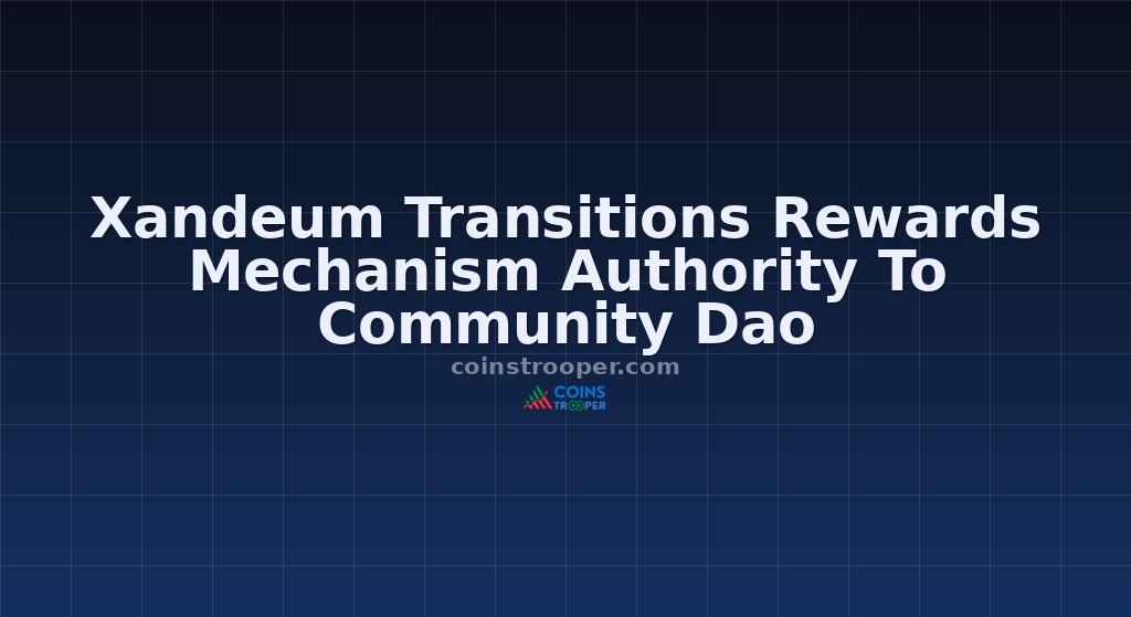 Xandeum Transitions Rewards Mechanism Authority To Community Dao