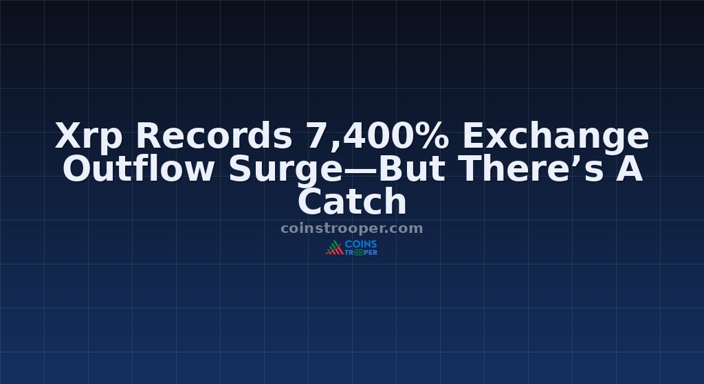 Xrp Records 7,400% Exchange Outflow Surge—But There’s A Catch