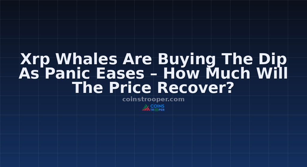 Xrp Whales Are Buying The Dip As Panic Eases – How Much Will The Price Recover?