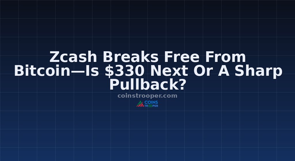 Zcash Breaks Free From Bitcoin—Is $330 Next Or A Sharp Pullback?