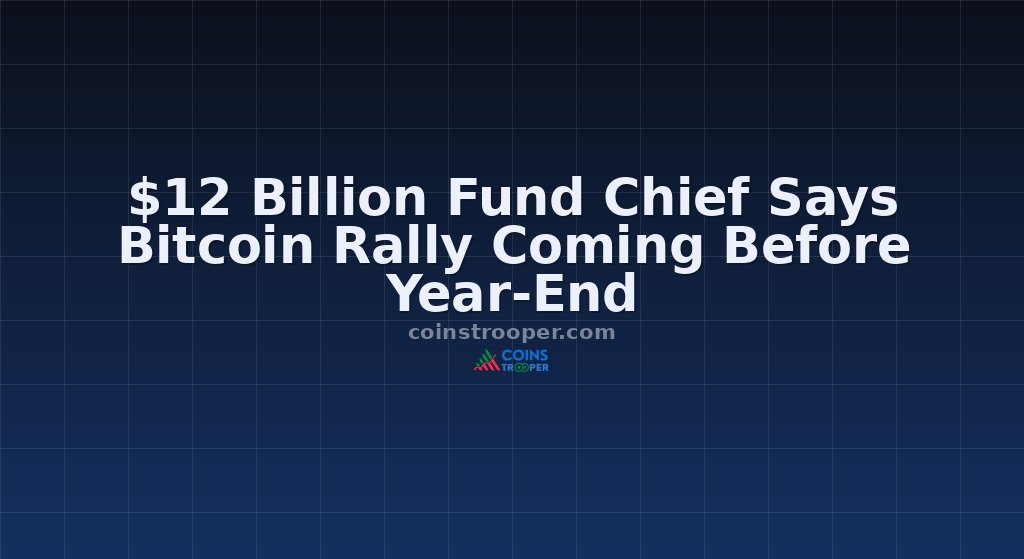 $12 Billion Fund Chief Says Bitcoin Rally Coming Before Year-End
