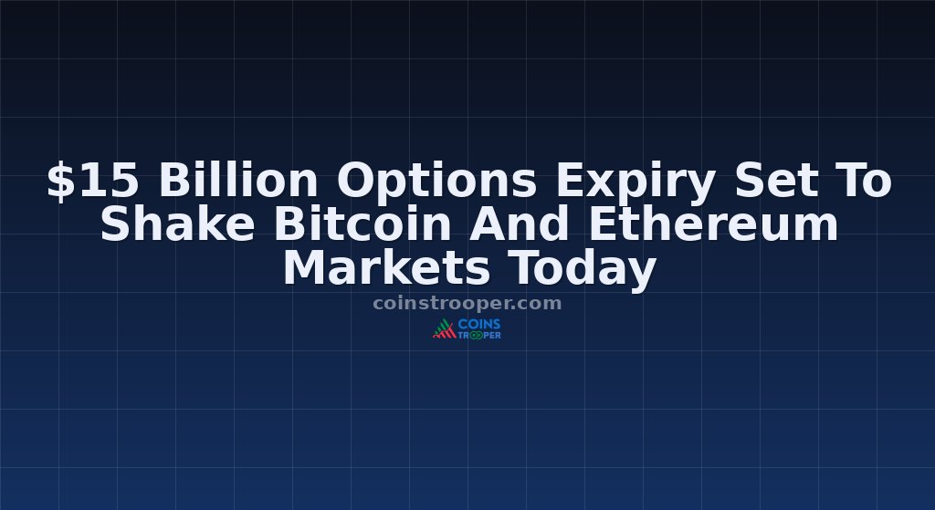 $15 Billion Options Expiry Set To Shake Bitcoin And Ethereum Markets Today