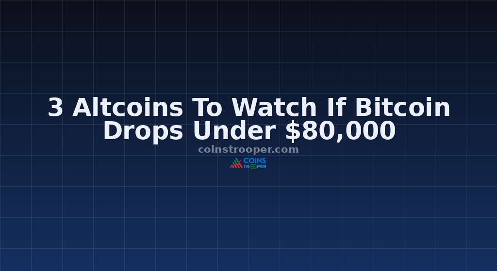 3 Altcoins To Watch If Bitcoin Drops Under $80,000