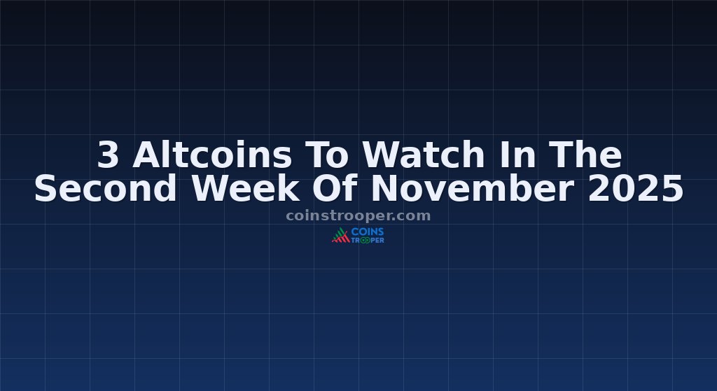 3 Altcoins To Watch In The Second Week Of November 2025