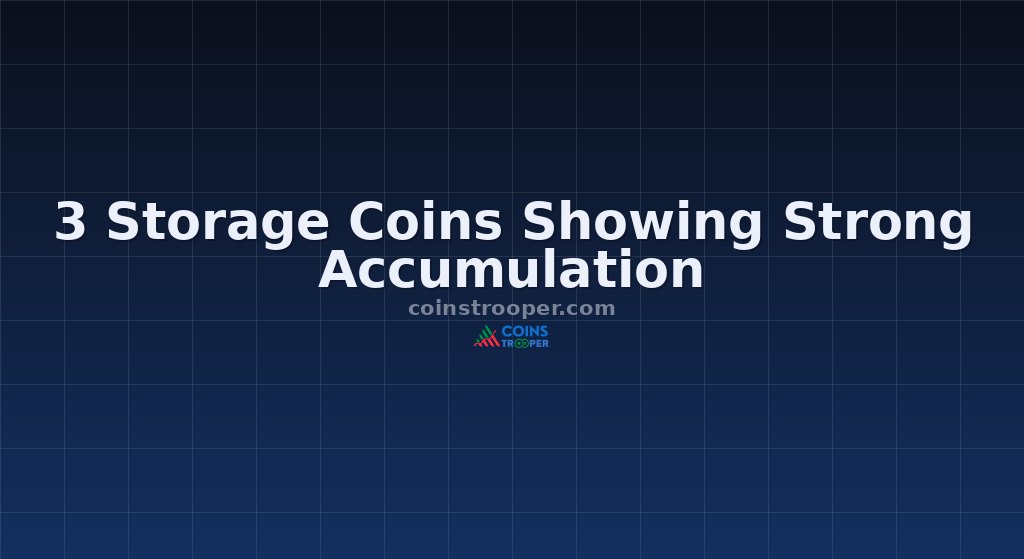 3 Storage Coins Showing Strong Accumulation