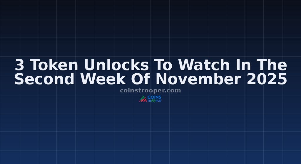 3 Token Unlocks To Watch In The Second Week Of November 2025