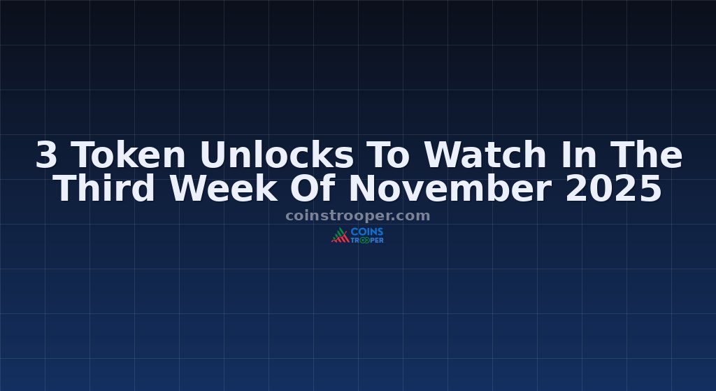 3 Token Unlocks To Watch In The Third Week Of November 2025