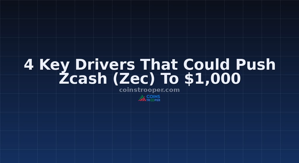 4 Key Drivers That Could Push Zcash (Zec) To $1,000