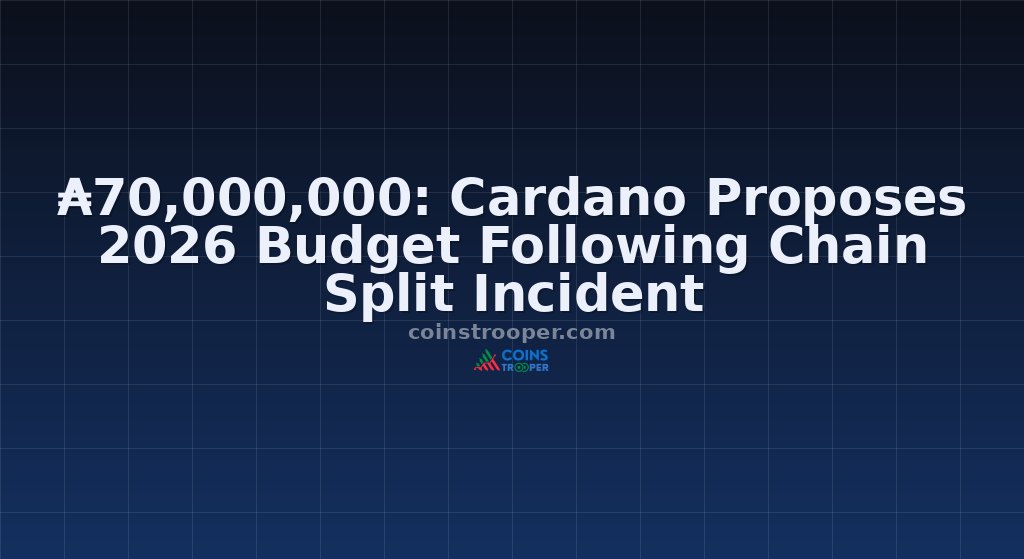 ₳70,000,000: Cardano Proposes 2026 Budget Following Chain Split Incident