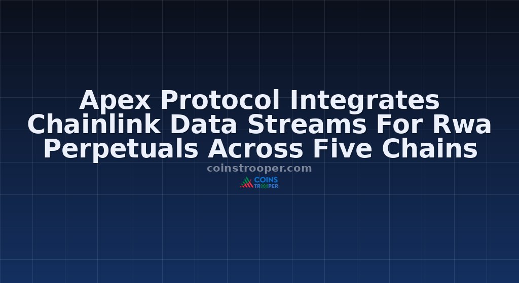 Apex Protocol Integrates Chainlink Data Streams For Rwa Perpetuals Across Five Chains