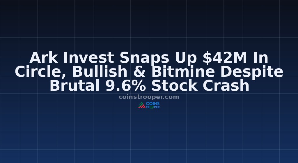 Ark Invest Snaps Up $42M In Circle, Bullish & Bitmine Despite Brutal 9.6% Stock Crash