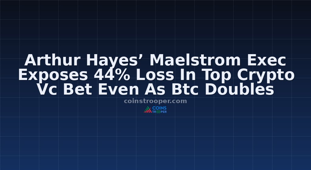 Arthur Hayes’ Maelstrom Exec Exposes 44% Loss In Top Crypto Vc Bet Even As Btc Doubles