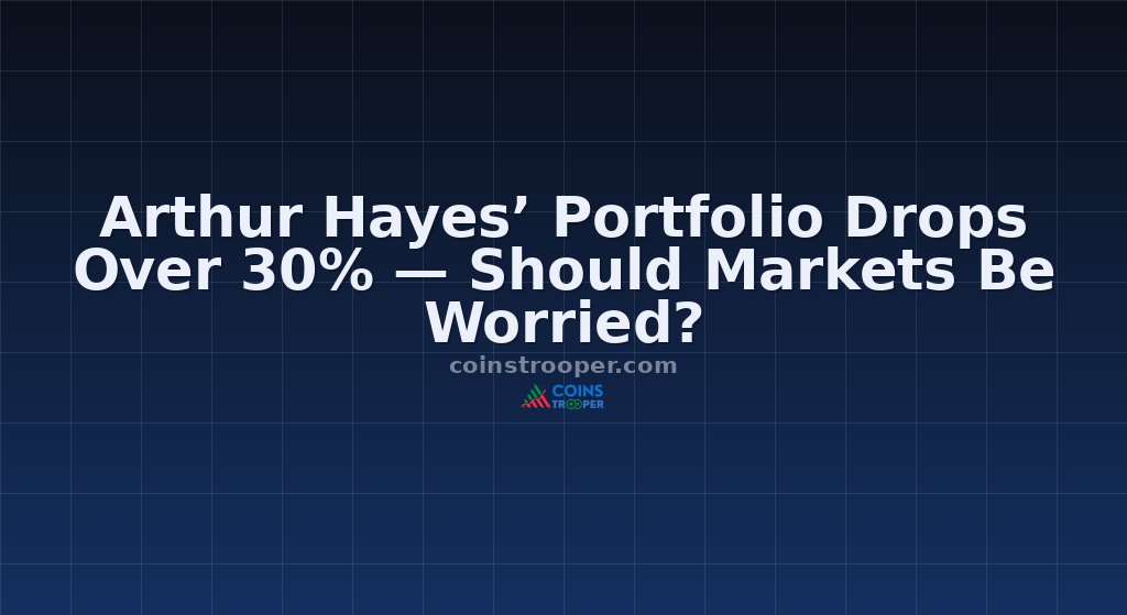 Arthur Hayes’ Portfolio Drops Over 30% — Should Markets Be Worried?