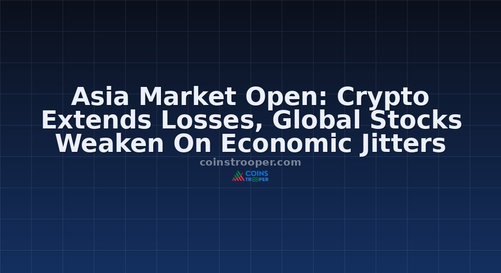Asia Market Open: Crypto Extends Losses, Global Stocks Weaken On Economic Jitters