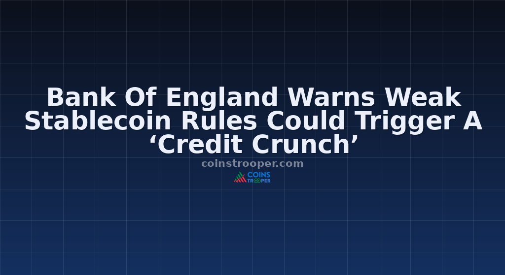 Bank Of England Warns Weak Stablecoin Rules Could Trigger A ‘Credit Crunch’