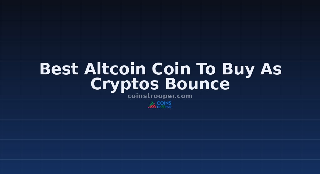 Best Altcoin Coin To Buy As Cryptos Bounce