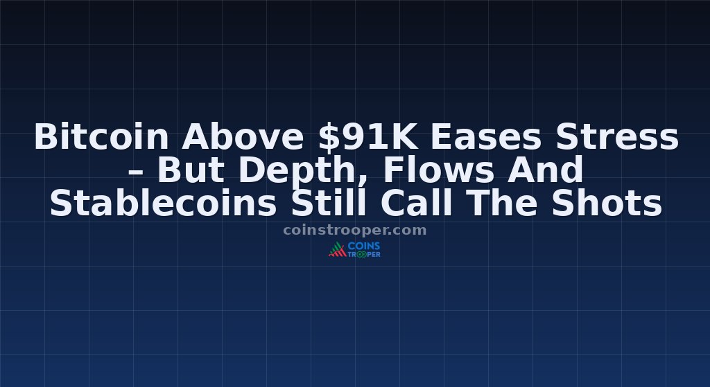 Bitcoin Above $91K Eases Stress – But Depth, Flows And Stablecoins Still Call The Shots