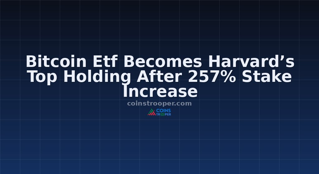 Bitcoin Etf Becomes Harvard’s Top Holding After 257% Stake Increase