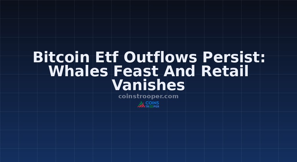 Bitcoin Etf Outflows Persist: Whales Feast And Retail Vanishes