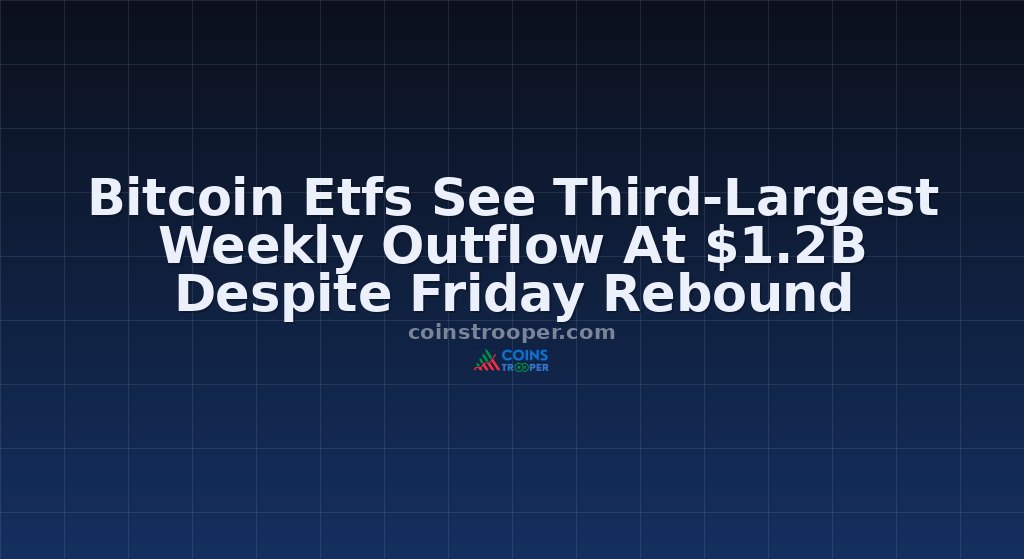 Bitcoin Etfs See Third-Largest Weekly Outflow At $1.2B Despite Friday Rebound
