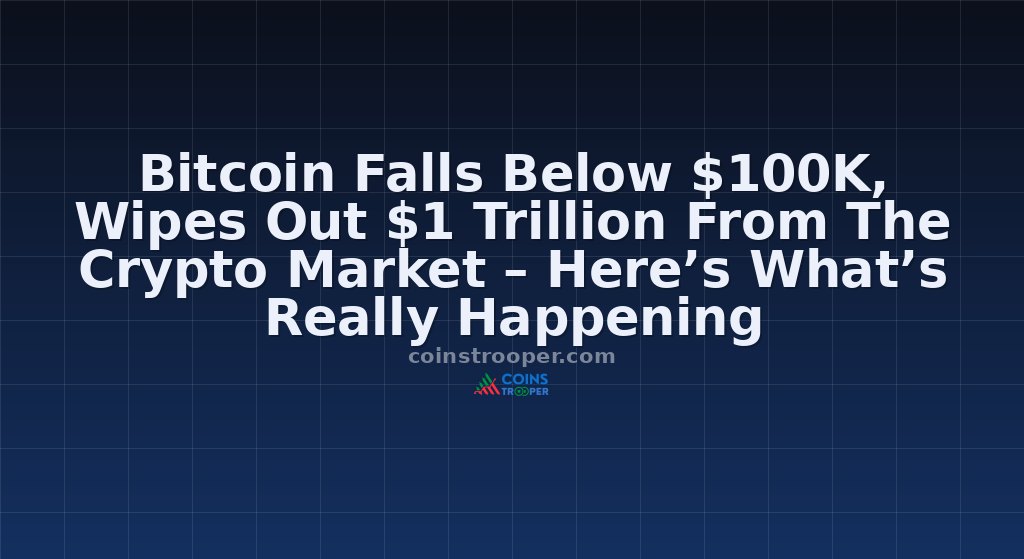 Bitcoin Falls Below $100K, Wipes Out $1 Trillion From The Crypto Market – Here’s What’s Really Happening