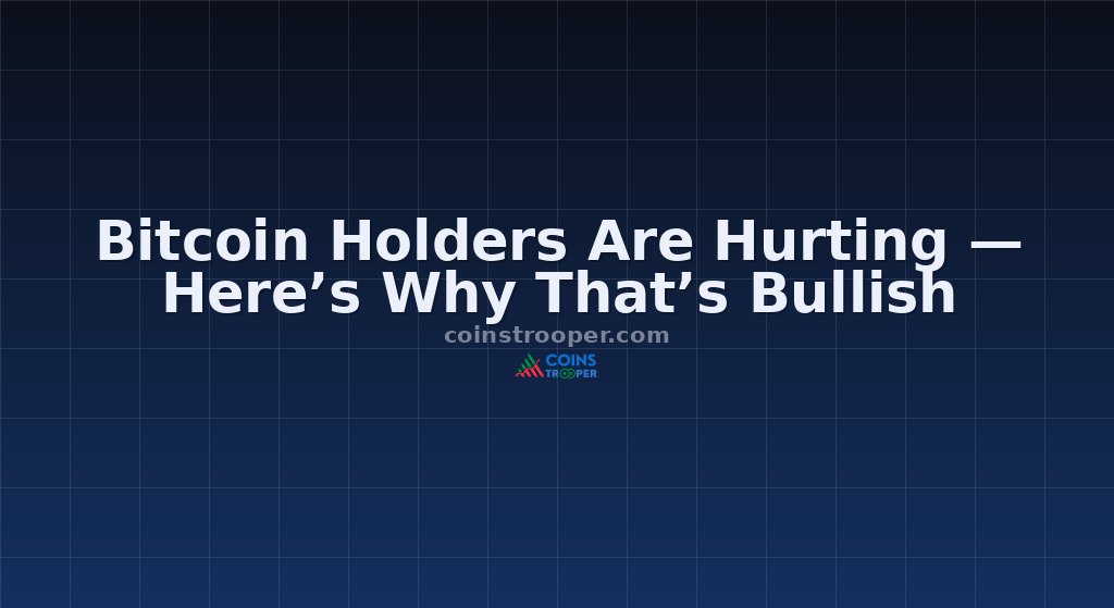 Bitcoin Holders Are Hurting — Here’s Why That’s Bullish