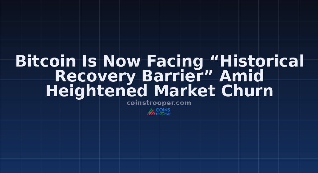 Bitcoin Is Now Facing “Historical Recovery Barrier” Amid Heightened Market Churn