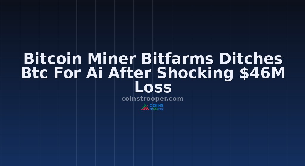 Bitcoin Miner Bitfarms Ditches Btc For Ai After Shocking $46M Loss
