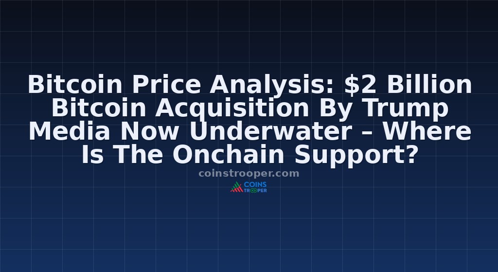 Bitcoin Price Analysis: $2 Billion Bitcoin Acquisition By Trump Media Now Underwater – Where Is The Onchain Support?