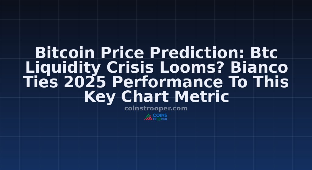 Bitcoin Price Prediction: Btc Liquidity Crisis Looms? Bianco Ties 2025 Performance To This Key Chart Metric