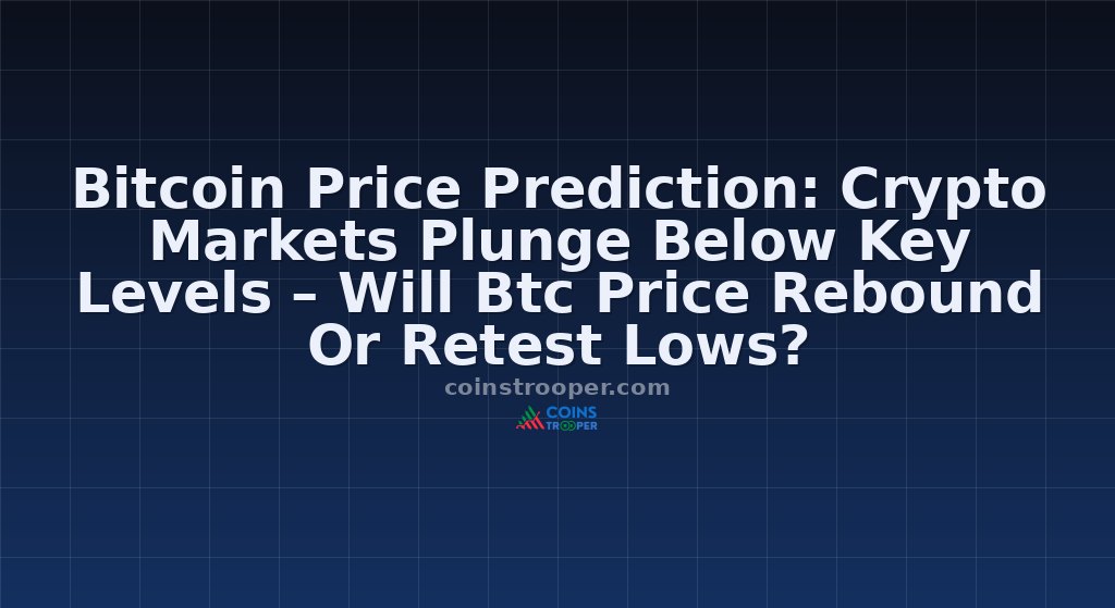 Bitcoin Price Prediction: Crypto Markets Plunge Below Key Levels – Will Btc Price Rebound Or Retest Lows?