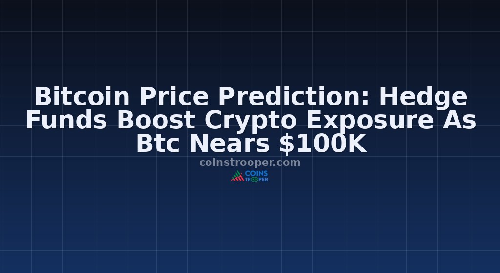 Bitcoin Price Prediction: Hedge Funds Boost Crypto Exposure As Btc Nears $100K