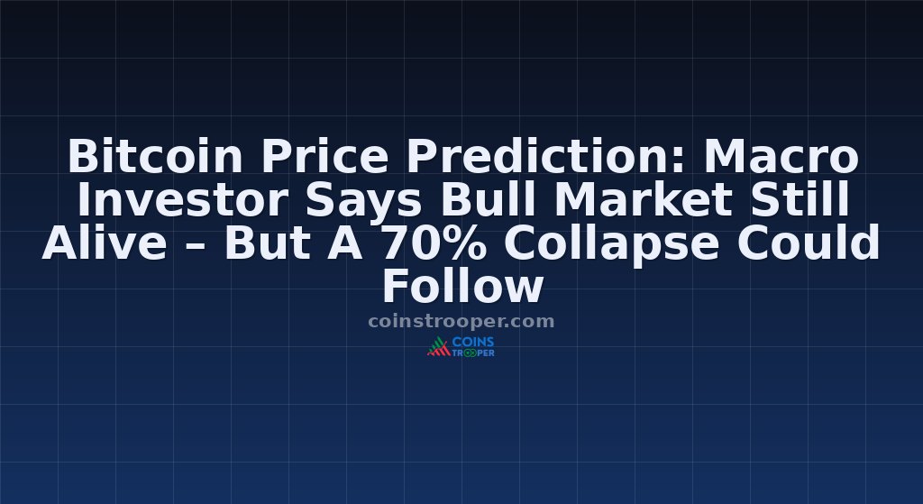 Bitcoin Price Prediction: Macro Investor Says Bull Market Still Alive – But A 70% Collapse Could Follow
