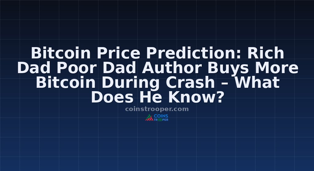 Bitcoin Price Prediction: Rich Dad Poor Dad Author Buys More Bitcoin During Crash – What Does He Know?