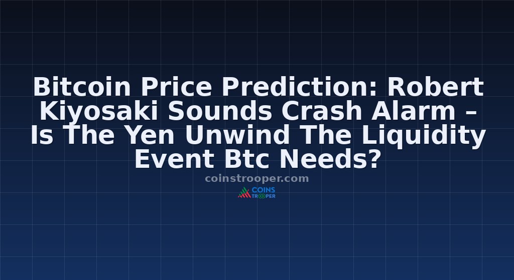 Bitcoin Price Prediction: Robert Kiyosaki Sounds Crash Alarm – Is The Yen Unwind The Liquidity Event Btc Needs?