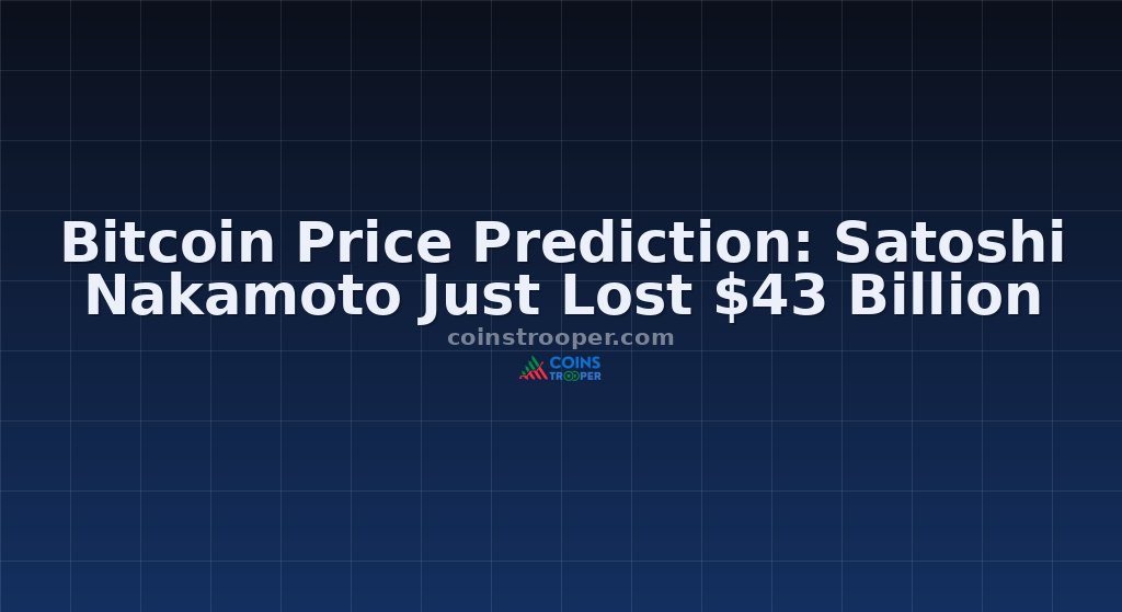 Bitcoin Price Prediction: Satoshi Nakamoto Just Lost $43 Billion