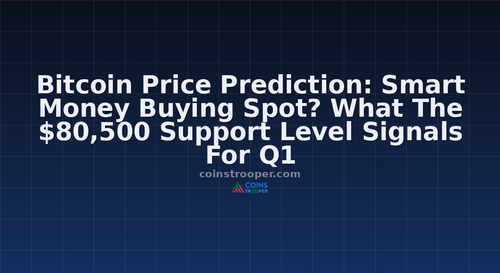 Bitcoin Price Prediction: Smart Money Buying Spot? What The $80,500 Support Level Signals For Q1