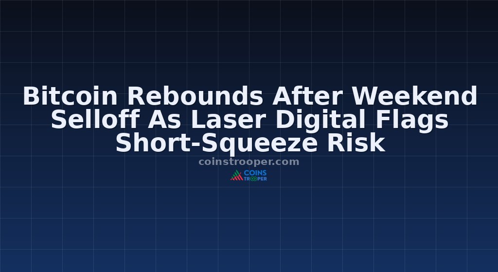 Bitcoin Rebounds After Weekend Selloff As Laser Digital Flags Short-Squeeze Risk