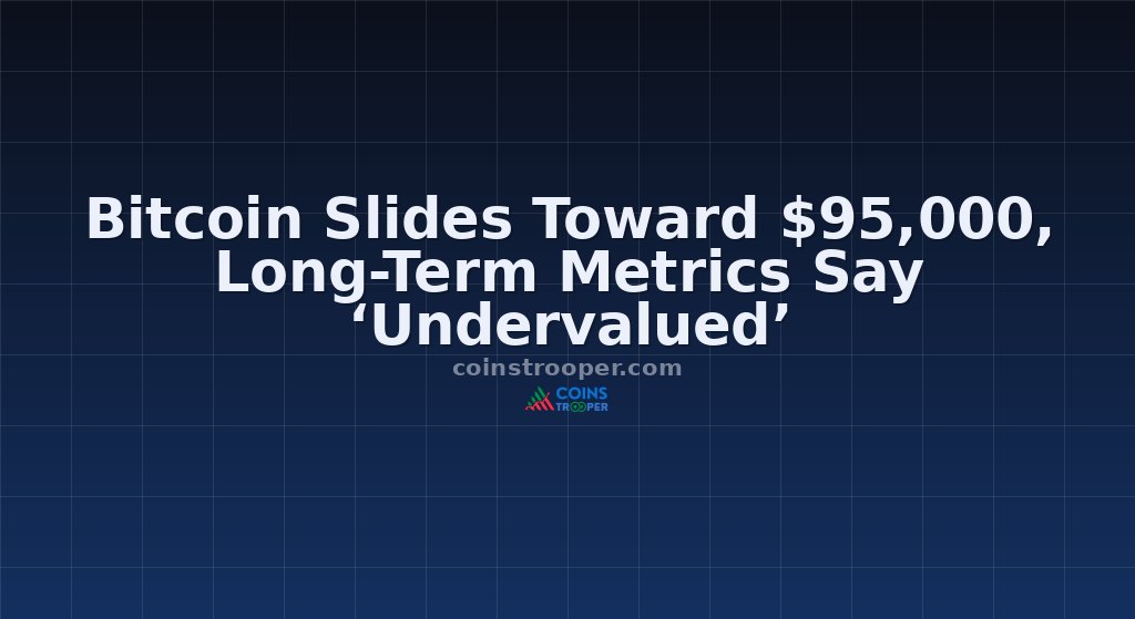 Bitcoin Slides Toward $95,000, Long-Term Metrics Say ‘Undervalued’