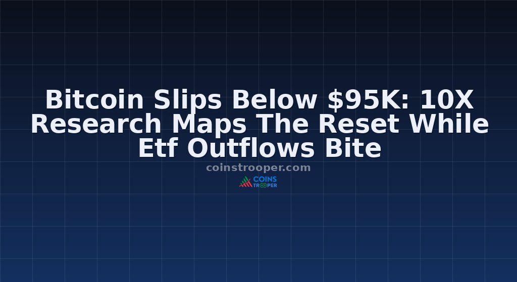 Bitcoin Slips Below $95K: 10X Research Maps The Reset While Etf Outflows Bite