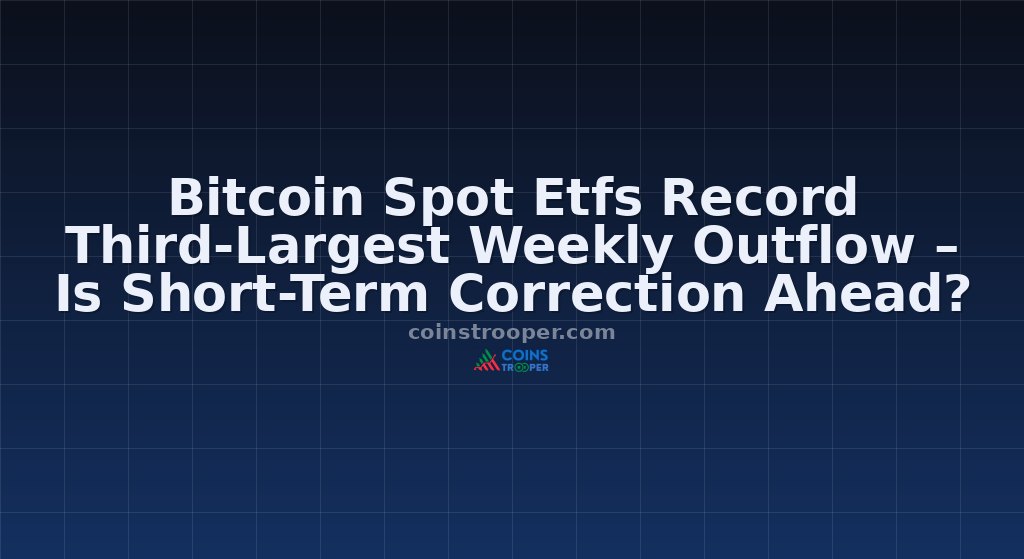 Bitcoin Spot Etfs Record Third-Largest Weekly Outflow – Is Short-Term Correction Ahead?