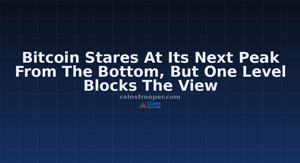Bitcoin Stares At Its Next Peak From The Bottom, But One Level Blocks The View