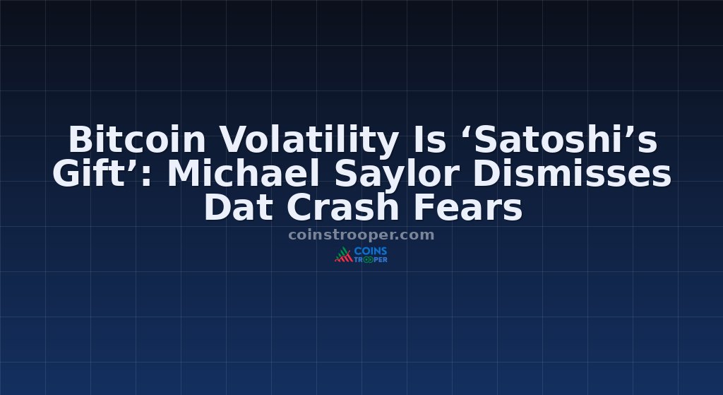 Bitcoin Volatility Is ‘Satoshi’s Gift’: Michael Saylor Dismisses Dat Crash Fears