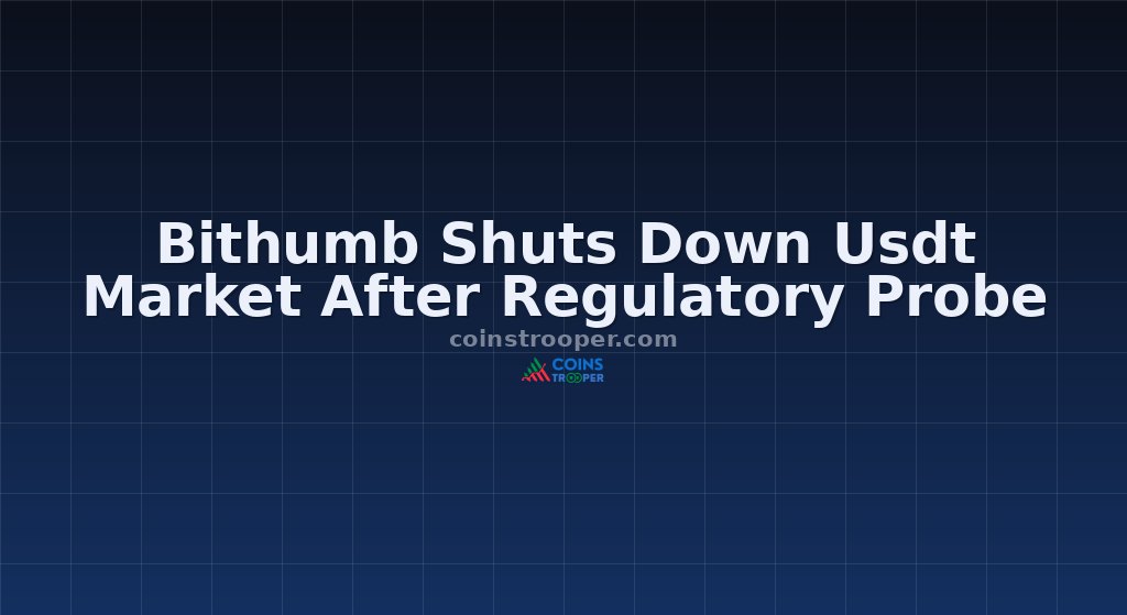 Bithumb Shuts Down Usdt Market After Regulatory Probe